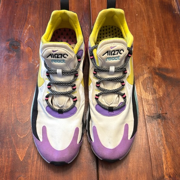 Nike Air Max 270 React in Purple and Yellow Size Men’s 9 - Picture 1 of 7